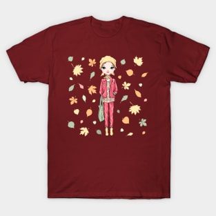 Copy of Girl in autumn clothes T-Shirt